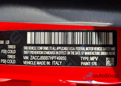 2017 Jeep Renegade Latitude 4X4 z USA, uszkodzony, nr VIN ZACCJBBB7HPF49950